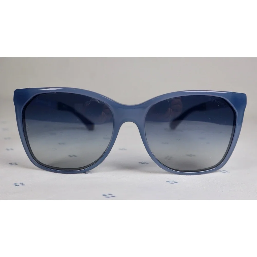 Emporio Armani EA 4075 5505/4L Blue Square Sunglasses Women 57-17-140
